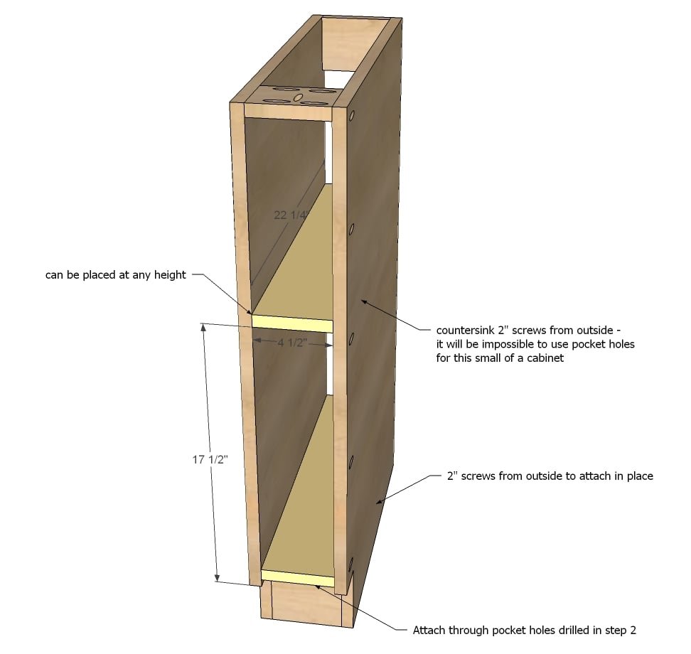 6" Filler Tray Base Cabinet — step 4