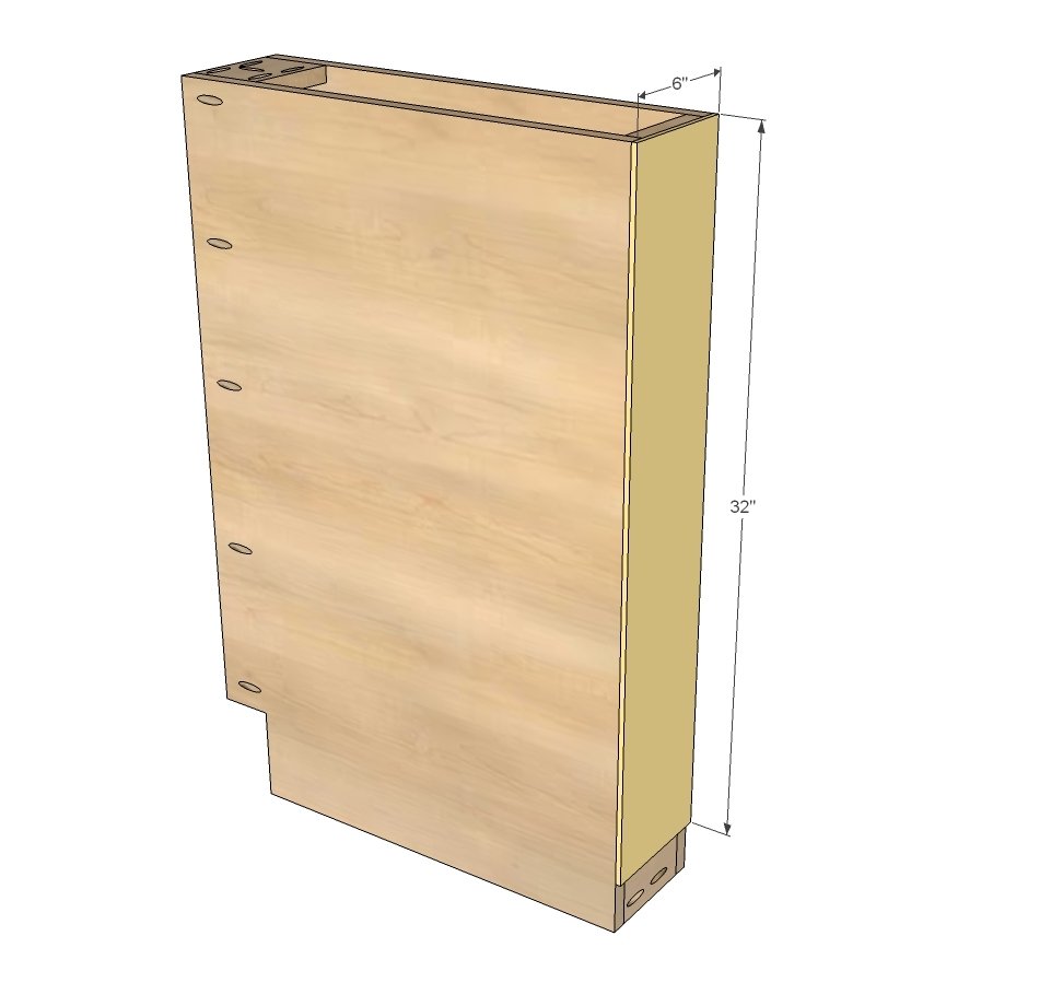 6" Filler Tray Base Cabinet — step 5