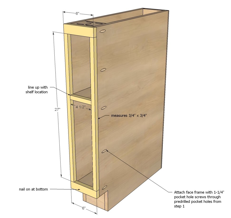 6" Filler Tray Base Cabinet — step 6