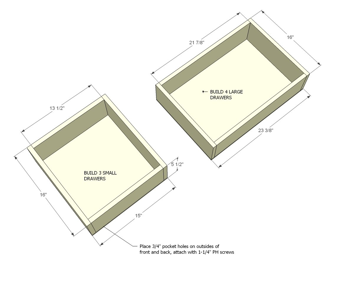 7 Drawer Extra Wide Dresser — step 5