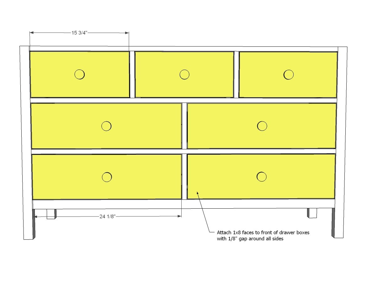 7 Drawer Extra Wide Dresser — step 7