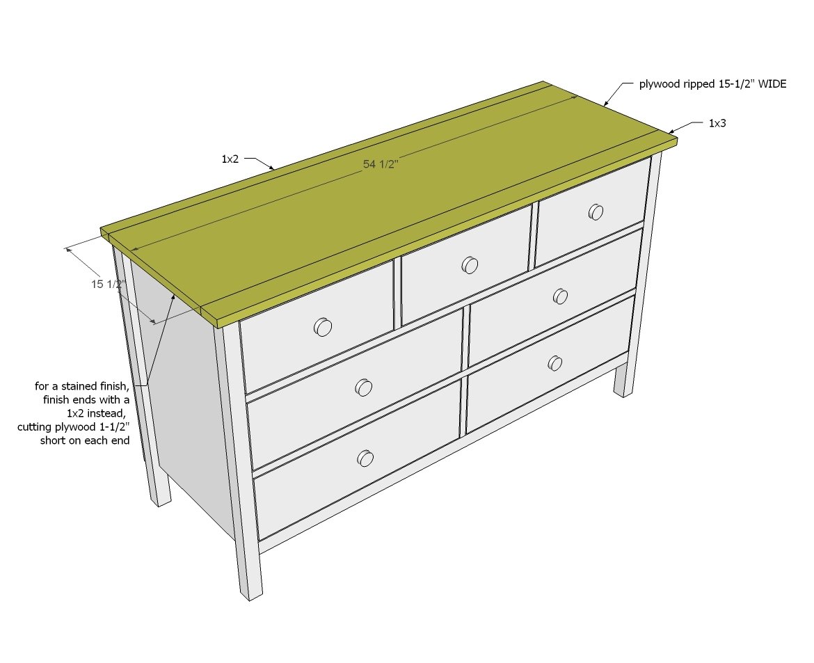 7 Drawer Extra Wide Dresser — step 8