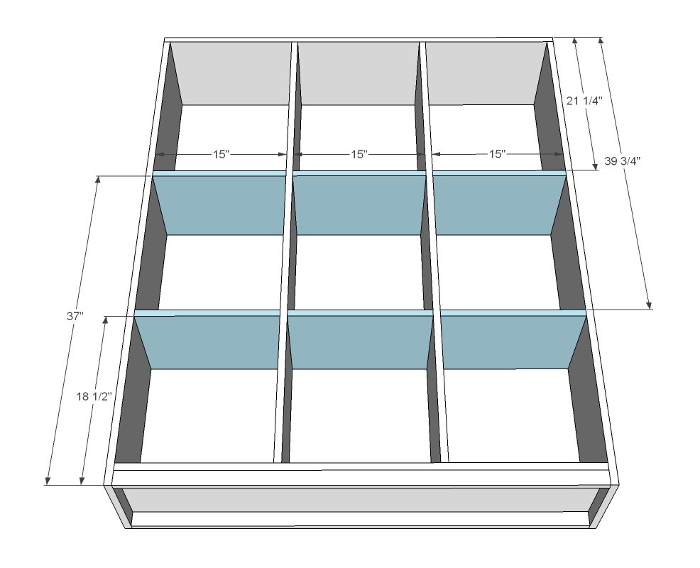 9 Cubby Bookshelf — step 3