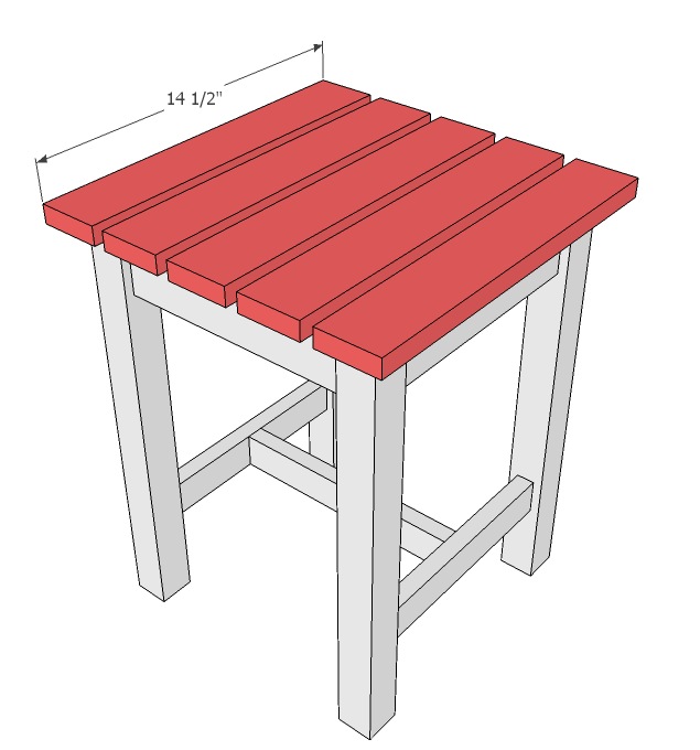 Adirondack Stool or End Table — step 5