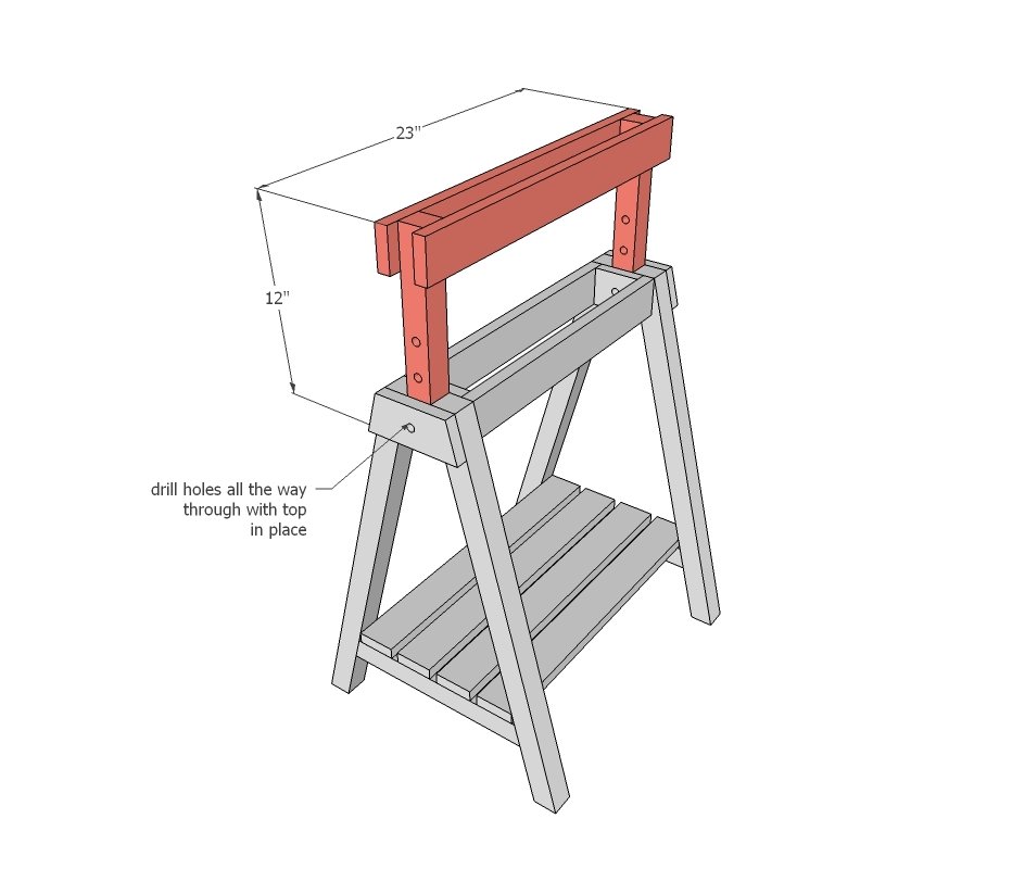 Adjustable Height Sawhorses for Desks — step 5