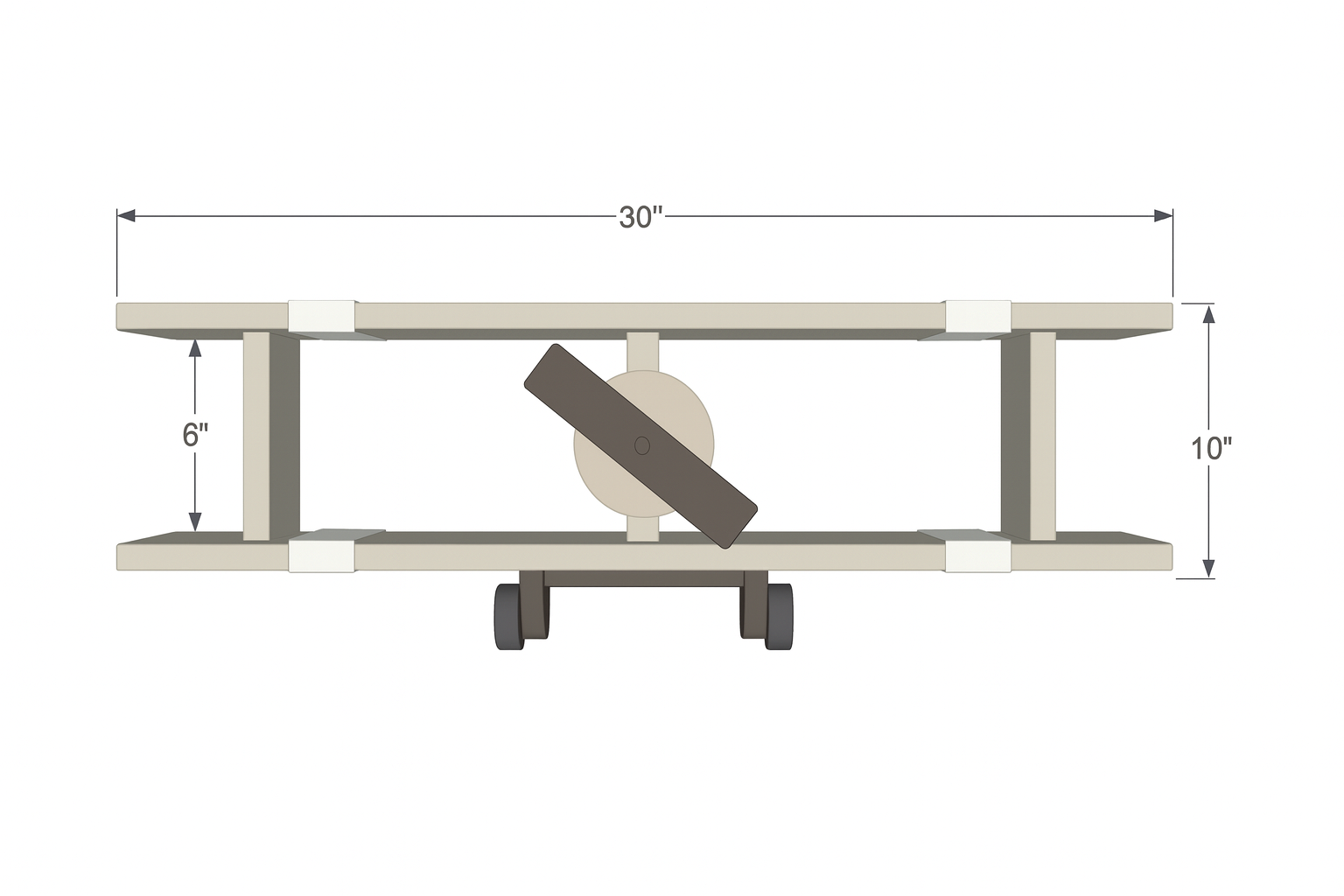 Airplane Wall Decor or Shelf dimension diagram 1