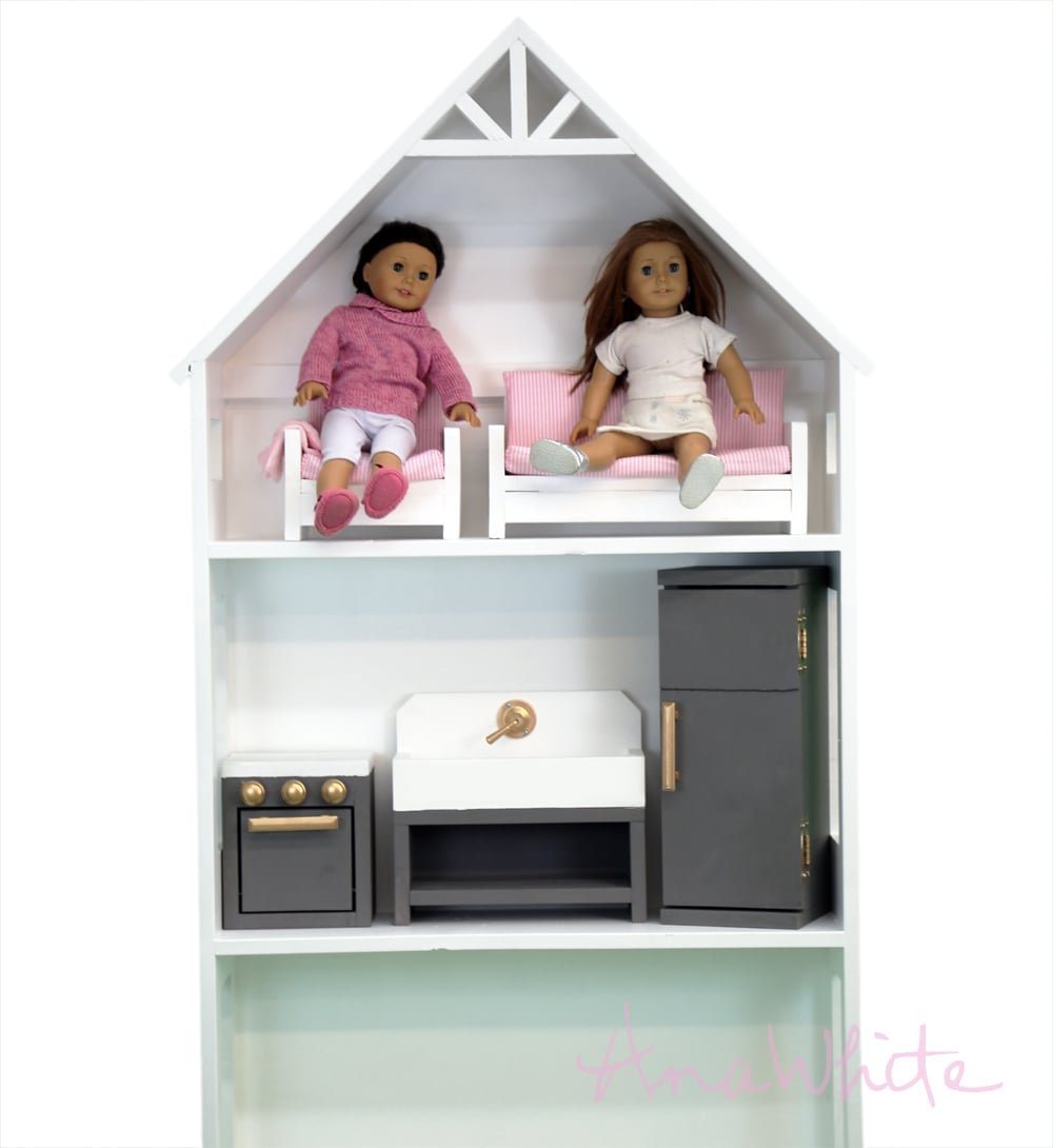 American Girl or 18" Doll Fridge Wood Building