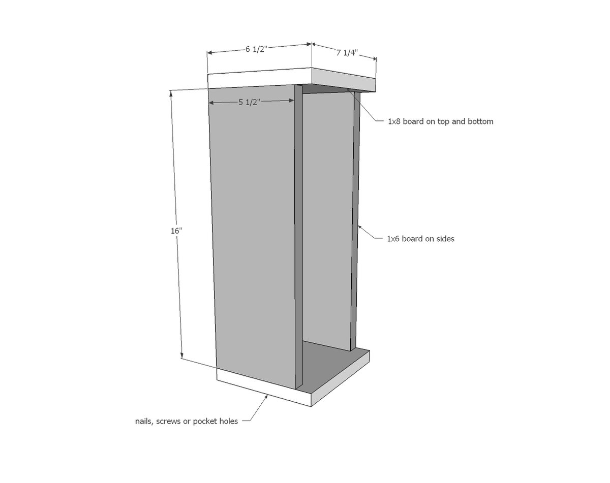 American Girl or 18" Doll Fridge Wood Building — step 1