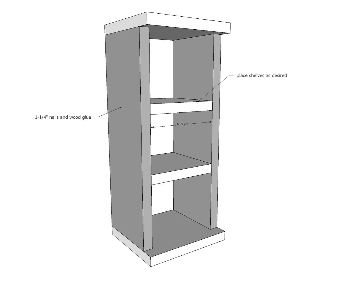 American Girl or 18" Doll Fridge Wood Building — step 2
