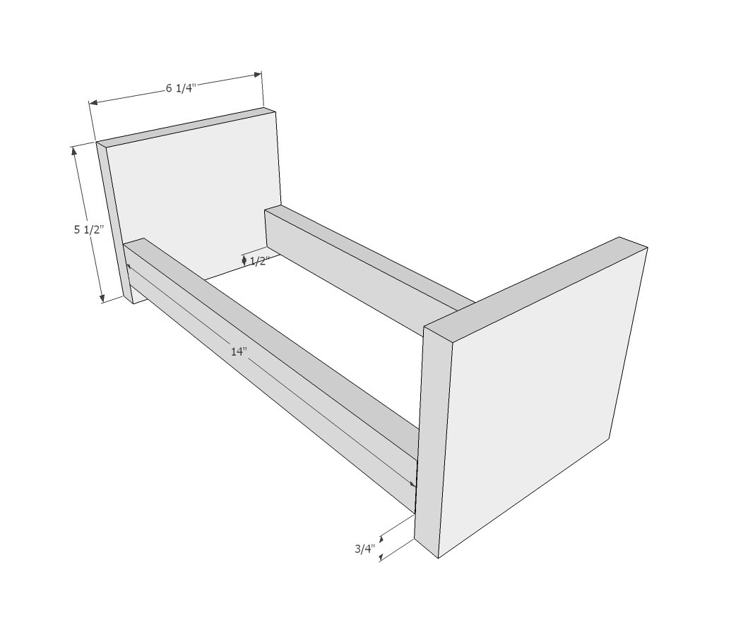 American Girl or 18" Doll Sofa or Couch — step 1