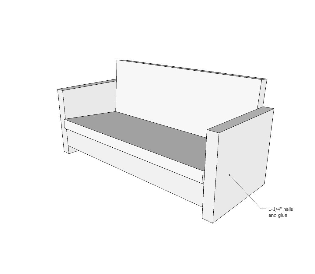 American Girl or 18" Doll Sofa or Couch — step 3