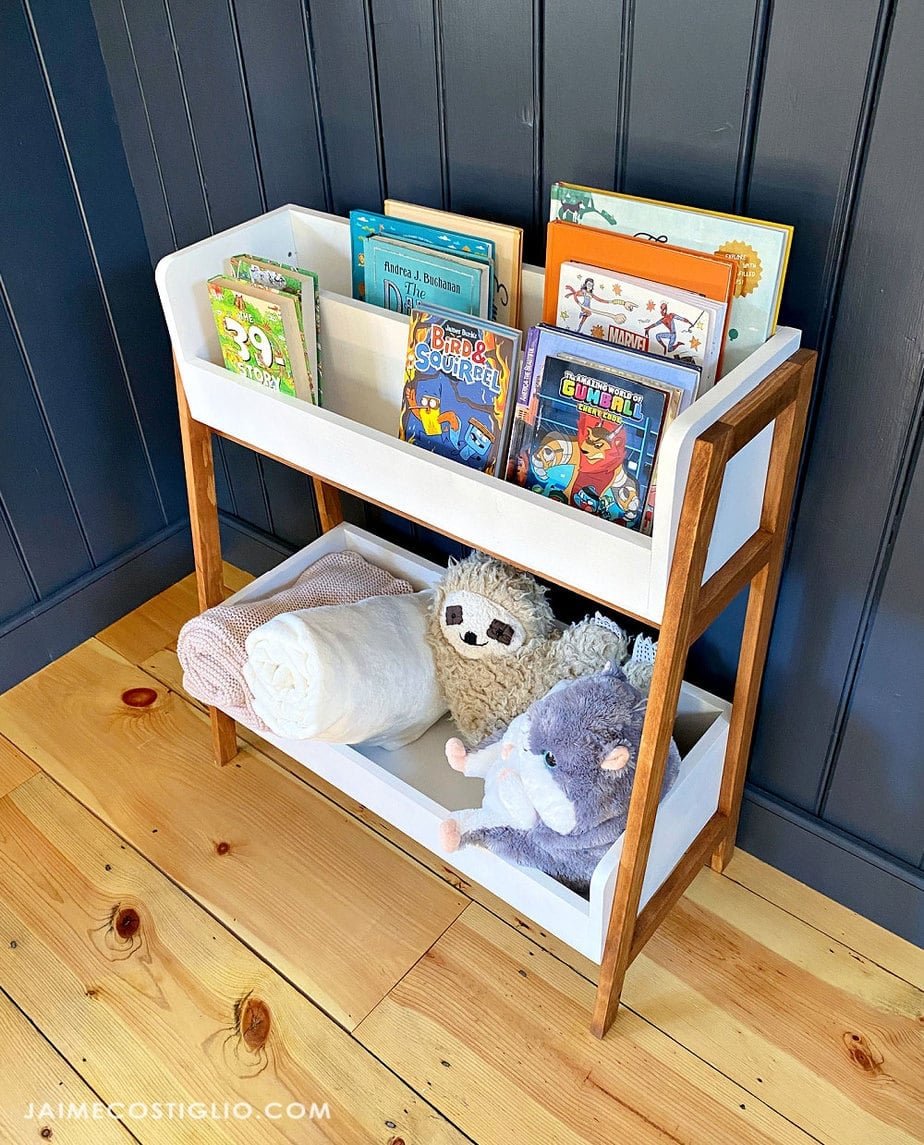 Angled Bookrack and Toybin