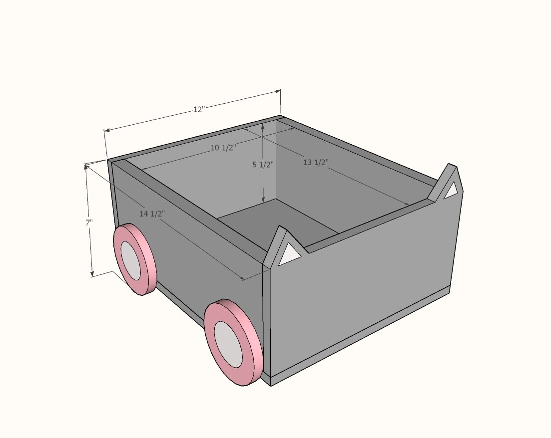 Animal Book Cart dimension diagram 1