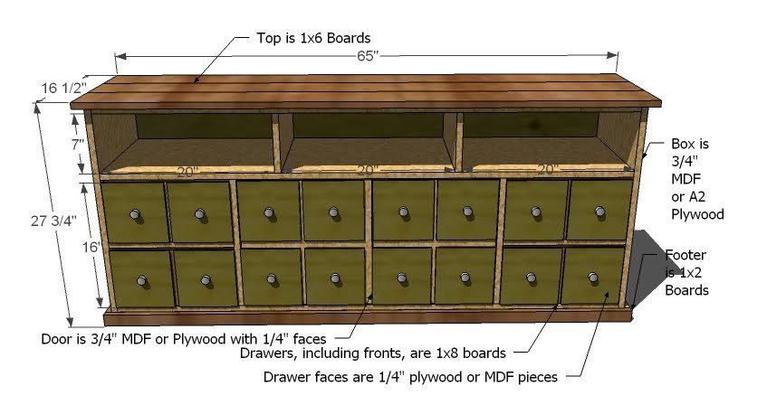 Apothecary Console dimension diagram 1