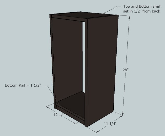 Apothecary End Table-Cabinet — step 1
