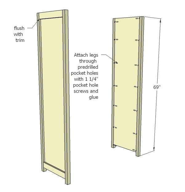 Armoire with Drawers and Mirrored Door — step 2