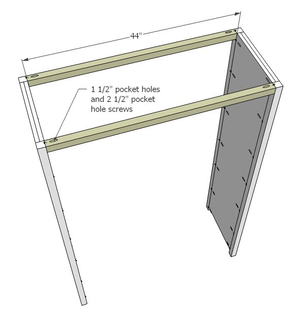 Armoire with Drawers and Mirrored Door — step 3