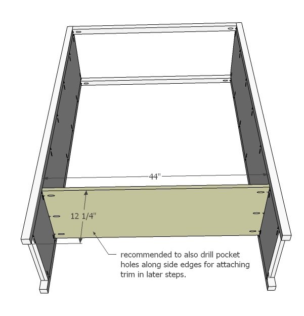 Armoire with Drawers and Mirrored Door — step 4
