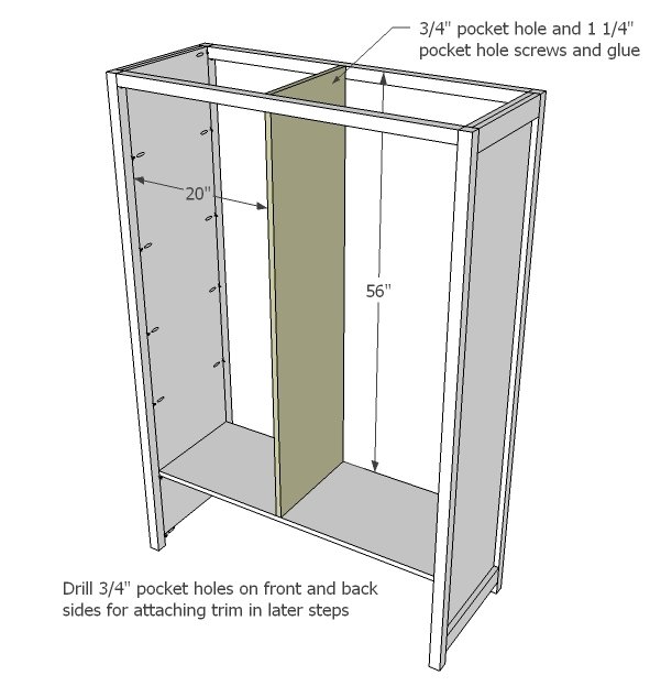Armoire with Drawers and Mirrored Door — step 5
