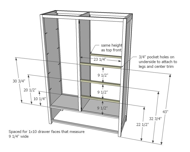 Armoire with Drawers and Mirrored Door — step 8