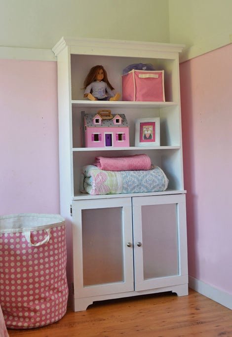 Armoire with Open Shelves and Magnetic Doors