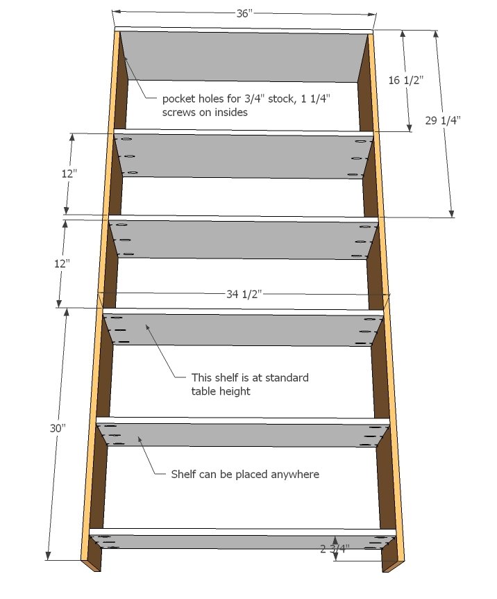 Armoire with Open Shelves and Magnetic Doors — step 1