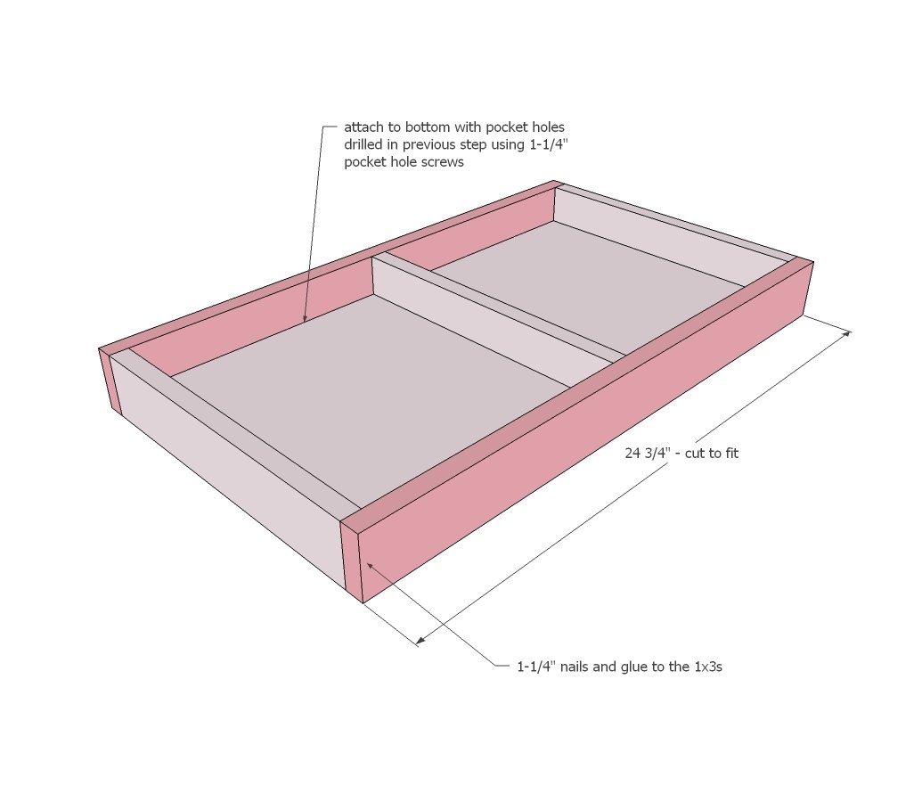 Art Storage Shelf with Caddies — step 2
