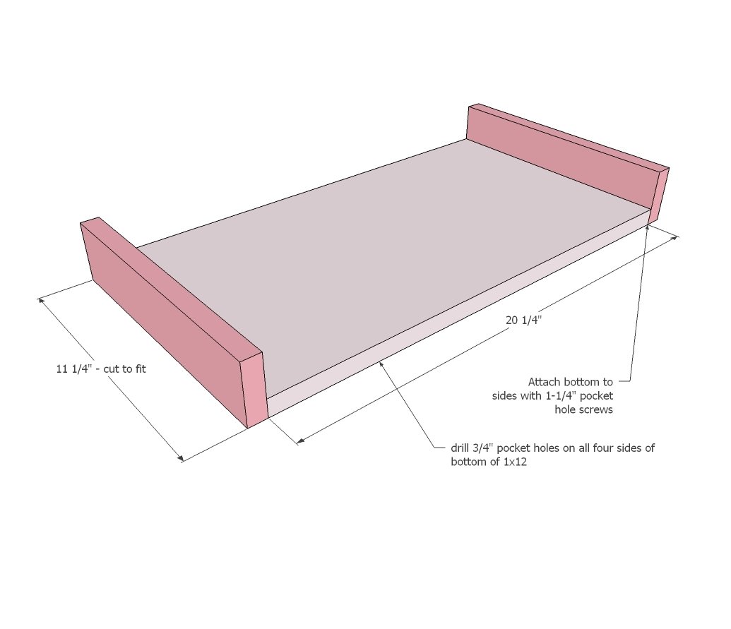 Art Storage Shelf with Caddies — step 3