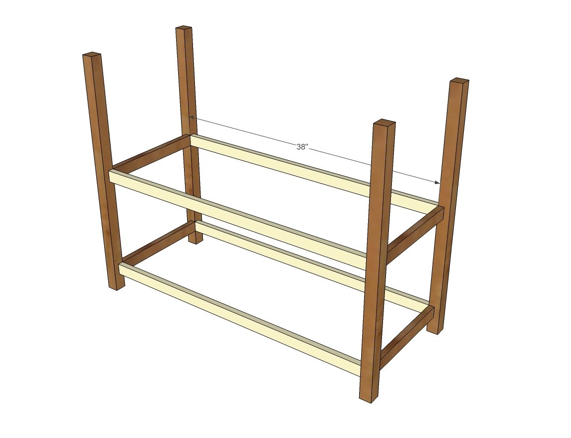 Baby Changing Table with Drawers and Topper — step 2