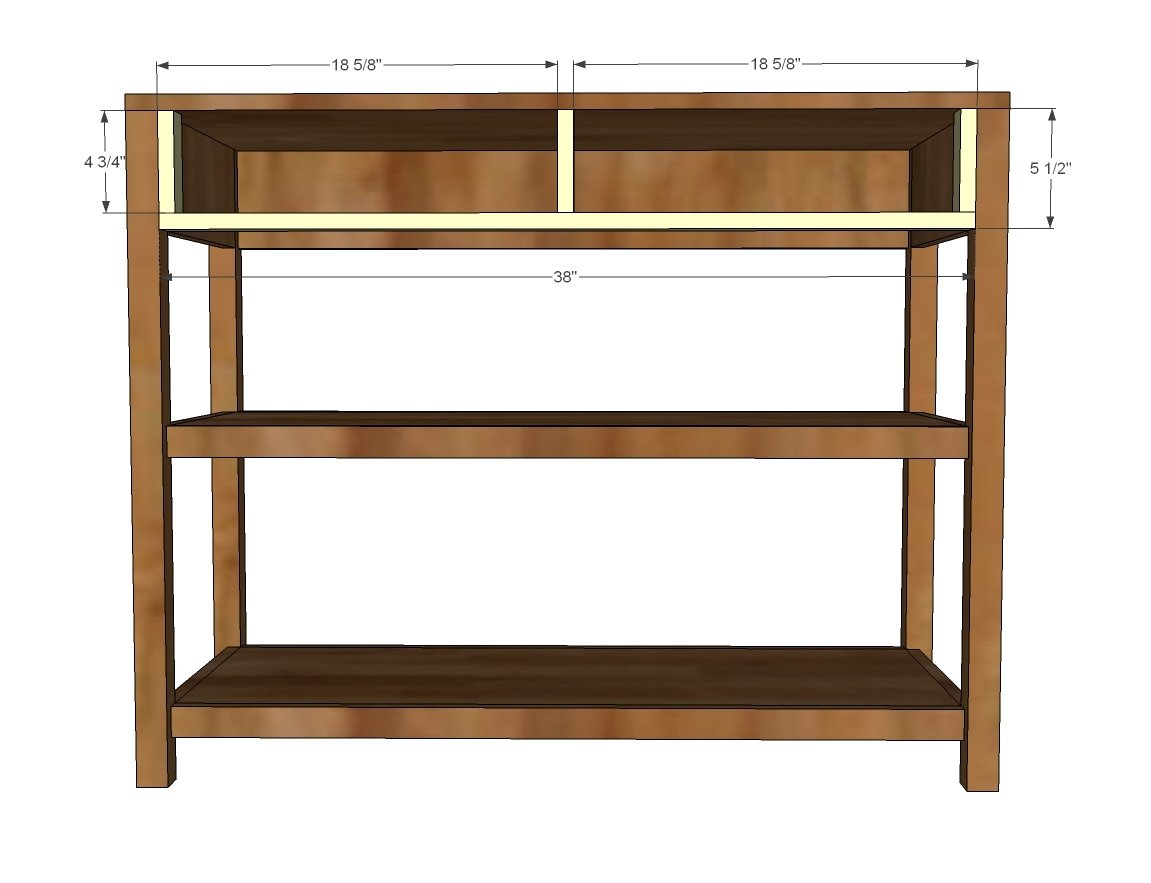 Baby Changing Table with Drawers and Topper — step 6