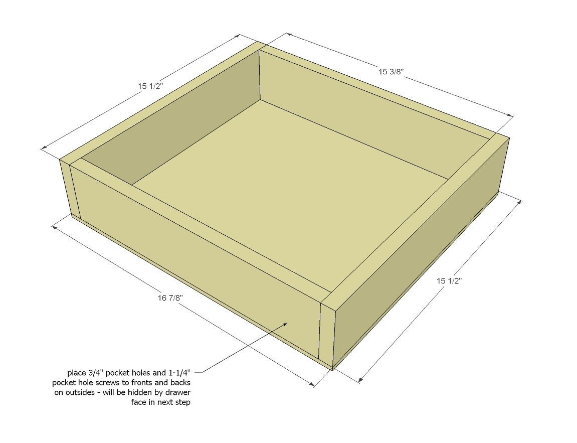 Baby Changing Table with Drawers and Topper — step 8