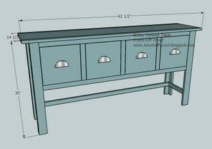 Balin Console Table dimension diagram 1