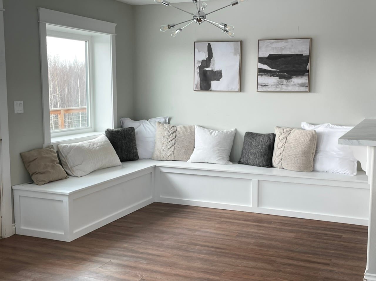 Banquette Bench with Flip-Up Storage