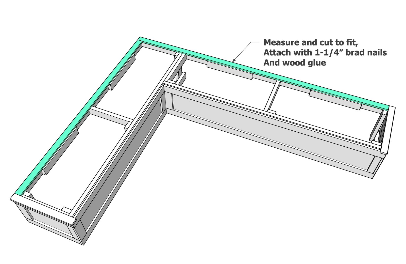 Banquette Bench with Flip-Up Storage — step 9