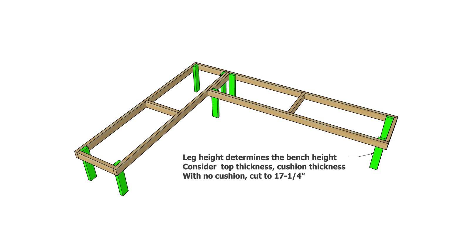 Banquette Bench with Flip-Up Storage — step 2