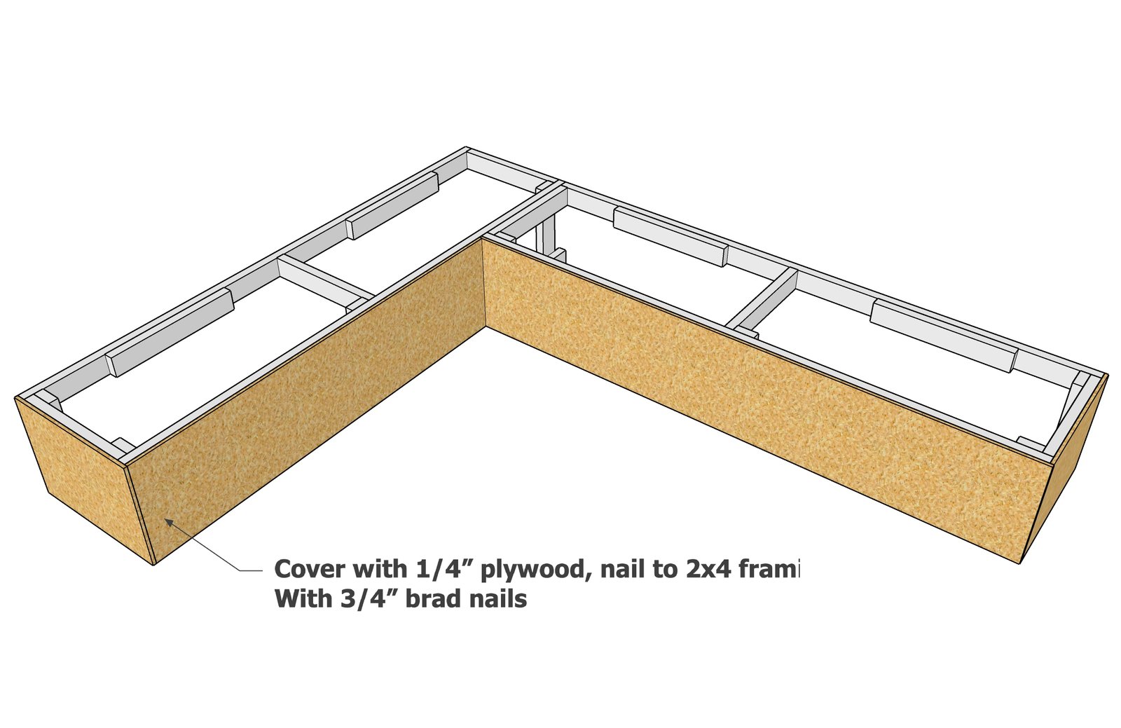 Banquette Bench with Flip-Up Storage — step 5