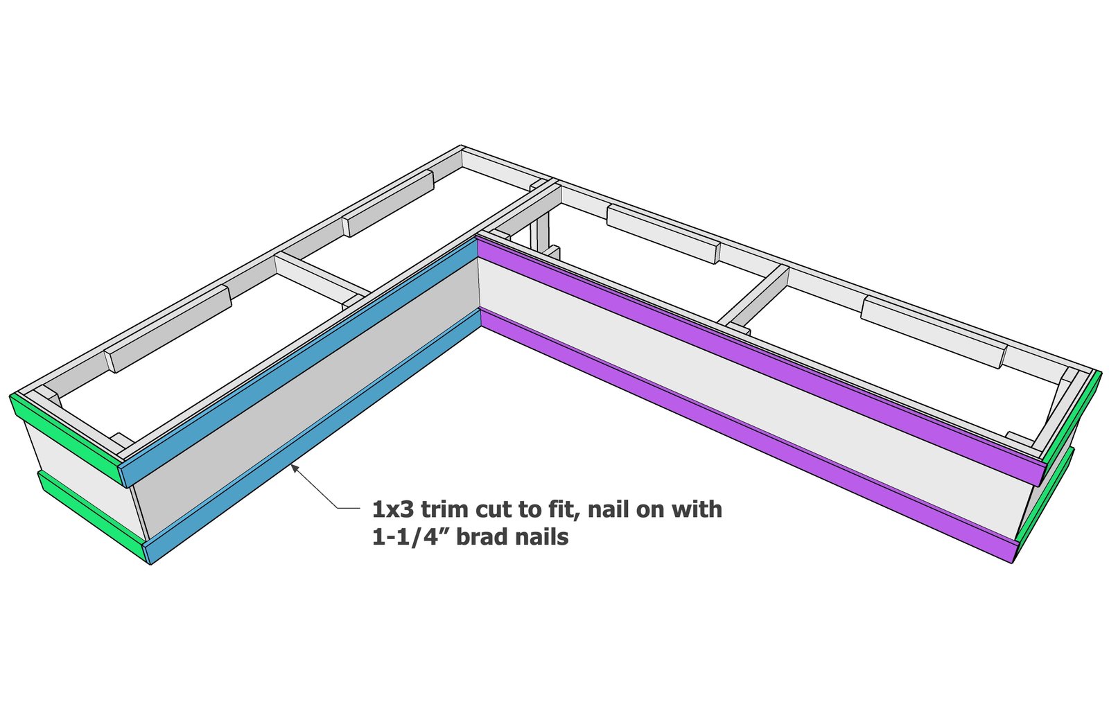 Banquette Bench with Flip-Up Storage — step 6