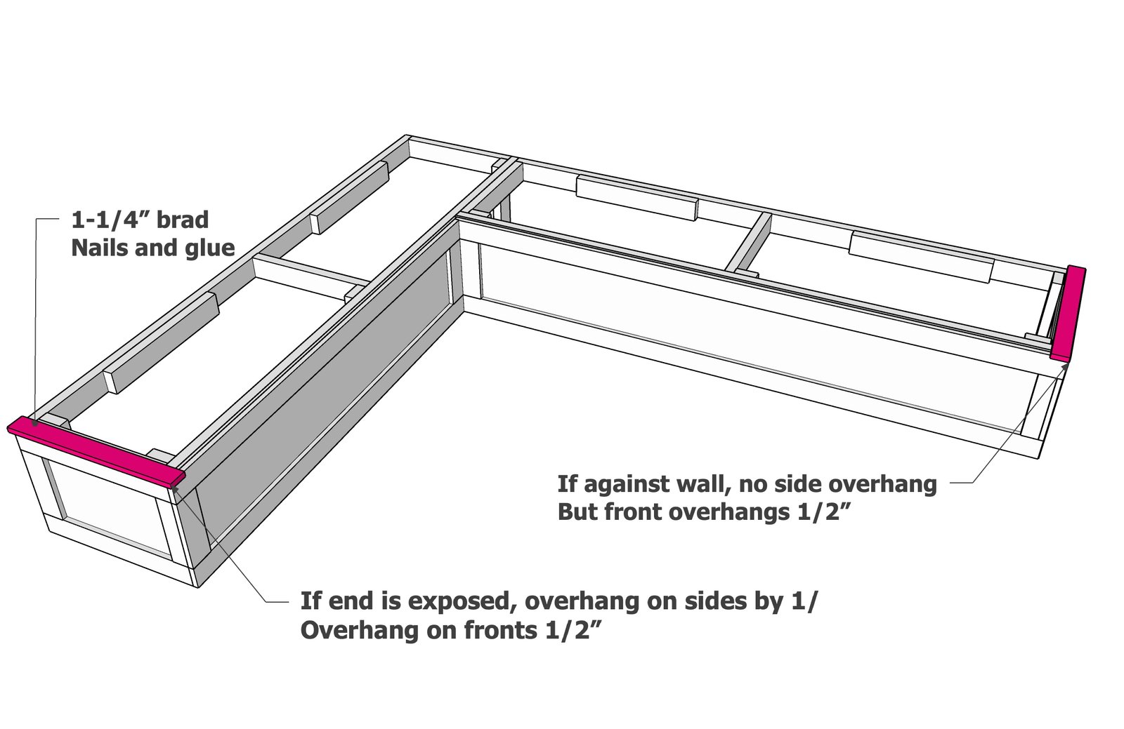 Banquette Bench with Flip-Up Storage — step 8