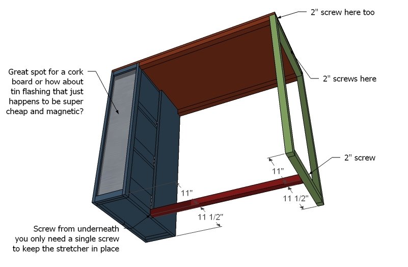 Bar Height Desk, Study Station, or Kitchen Island — step 8