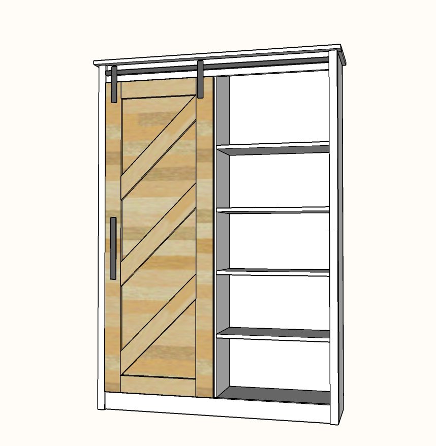 Barn Door Bookcase — step 9