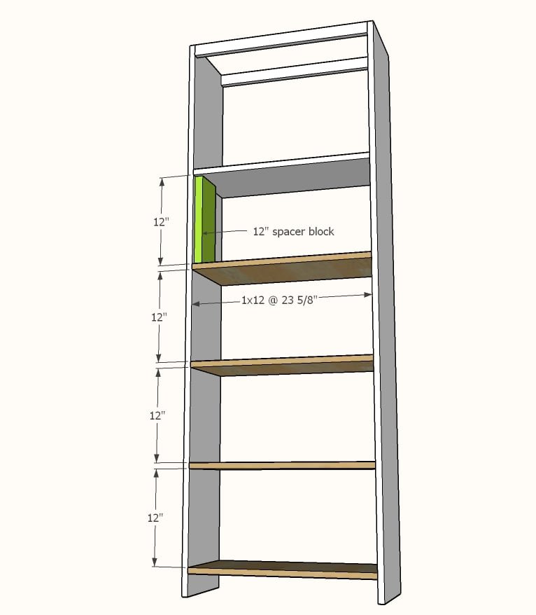 Barn Door Bookcase — step 2