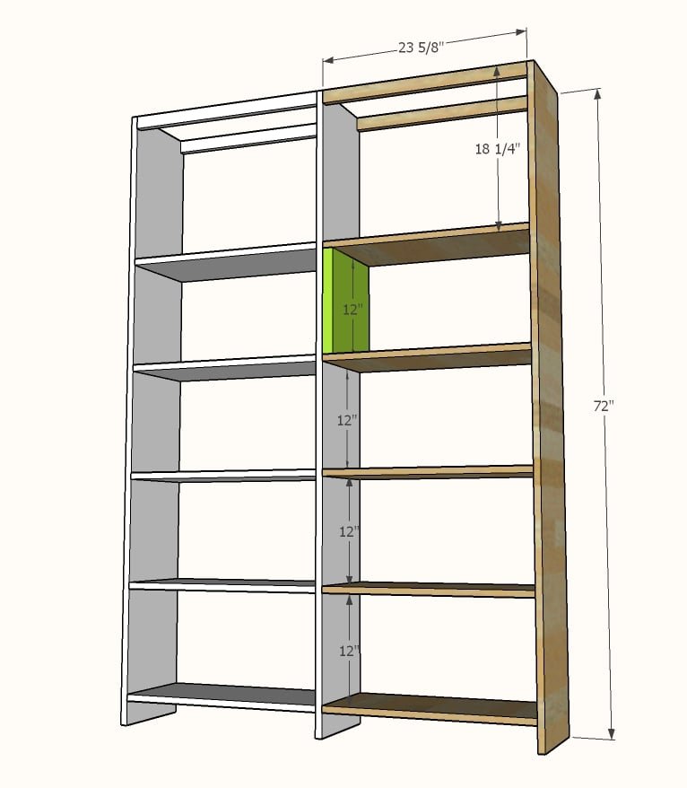Barn Door Bookcase — step 3
