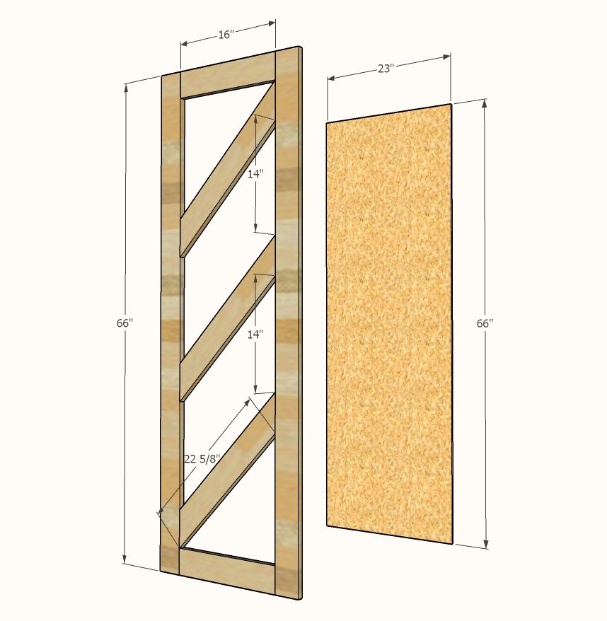 Barn Door Bookcase — step 7