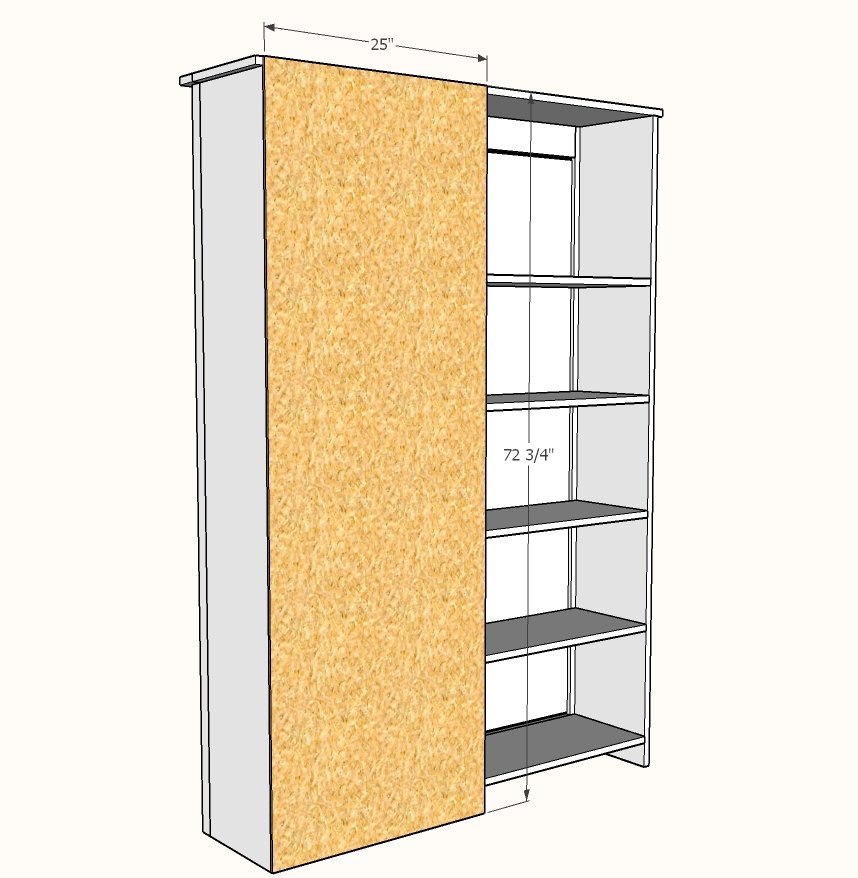Barn Door Bookcase — step 8