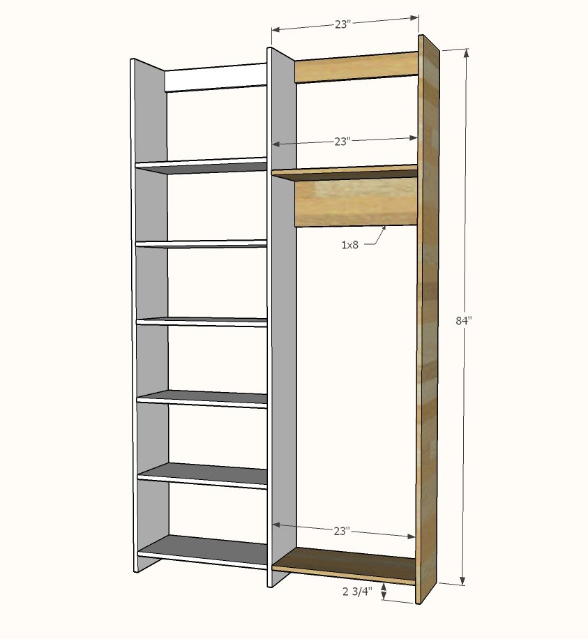 Barn Door Cabinet with Hooks for Entryway — step 2