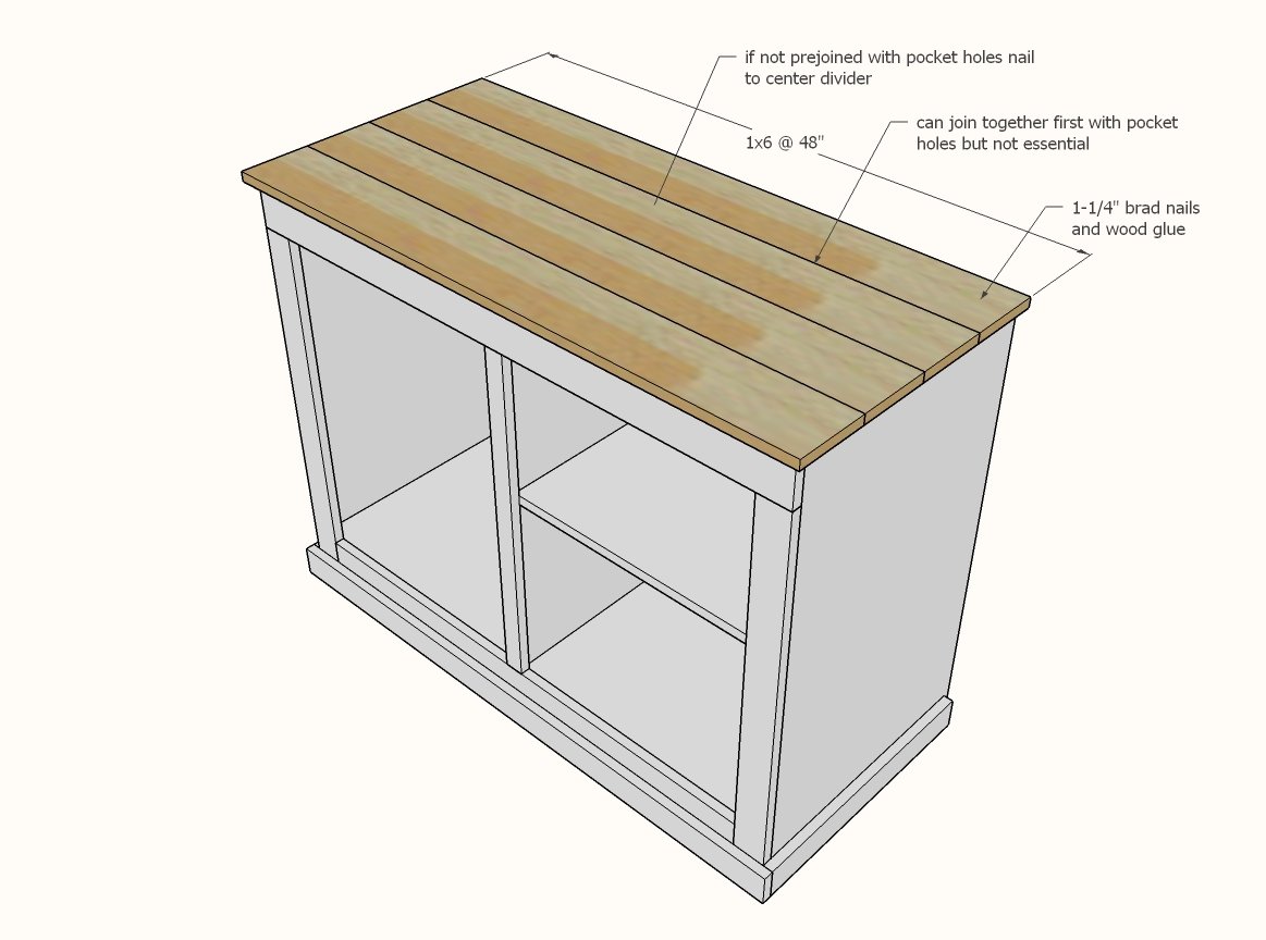 Barn Door Cabinet with Mini Fridge and Microwave — step 5