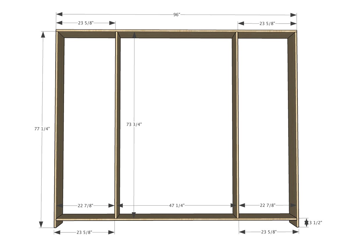 Barn Door Entertainment Center — step 1