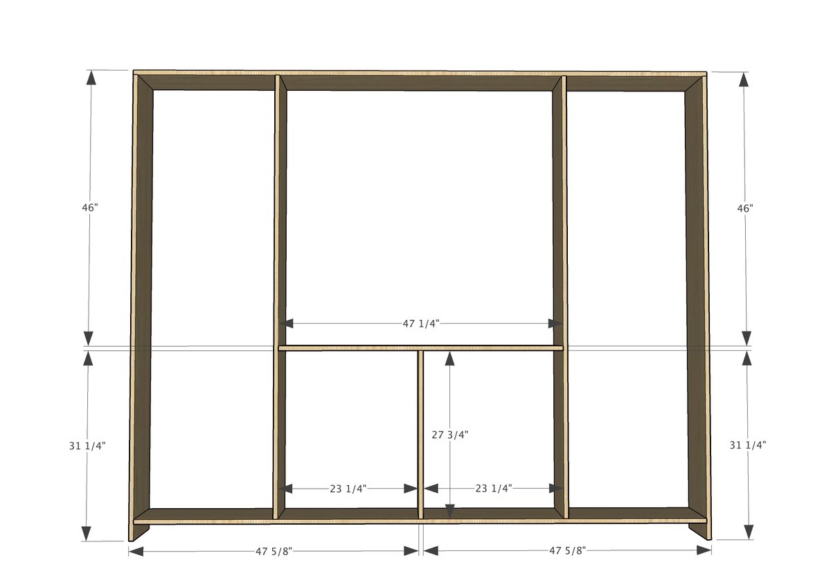 Barn Door Entertainment Center — step 2
