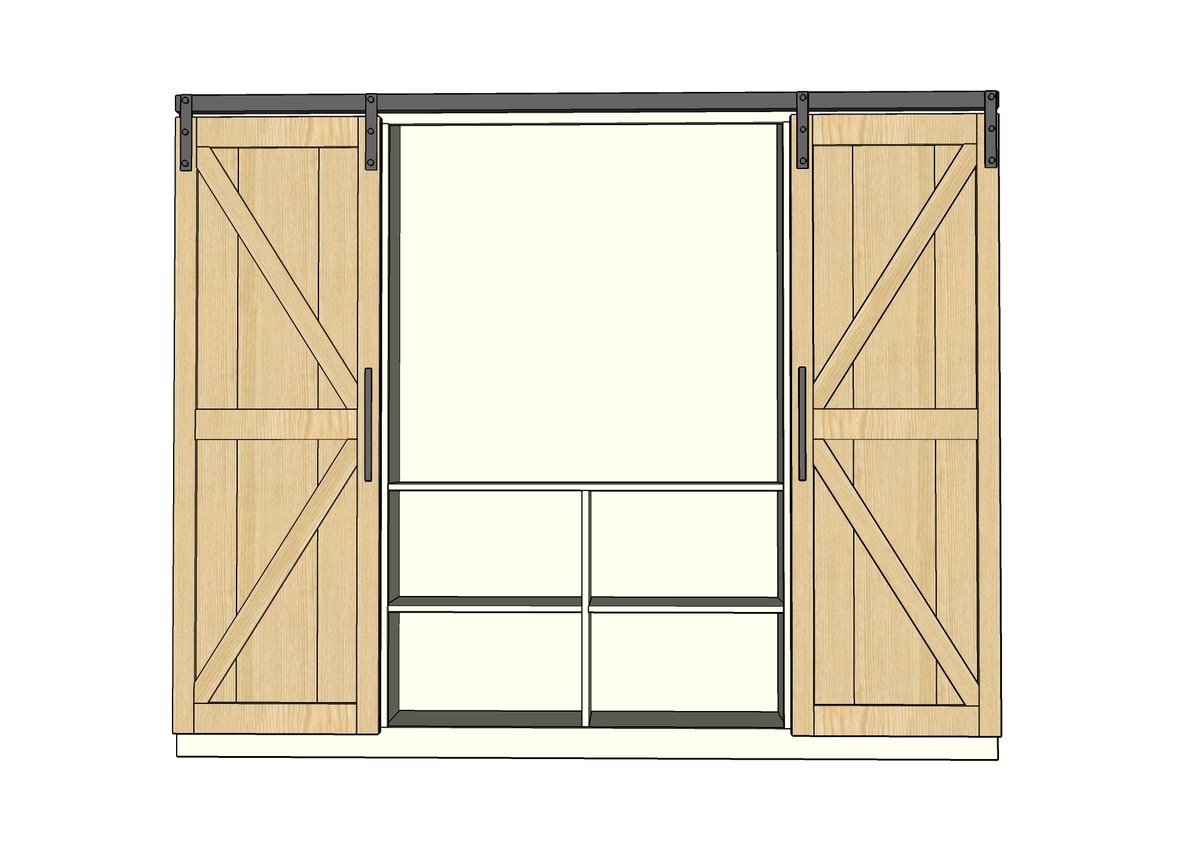 Barn Door Entertainment Center — step 8