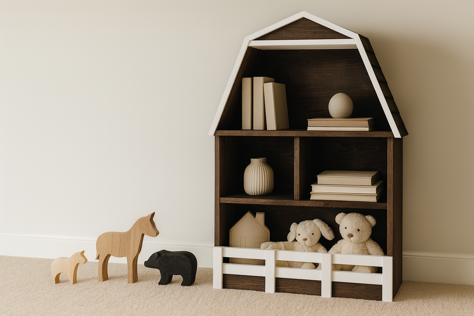 Barn Shaped Bookshelf